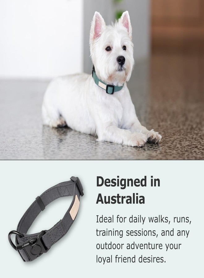 FuzzYard Life Dog Collars | Size L | Stylish Premium Cotton Design in Slate Grey Perfect for Everyday Wear - Image 5