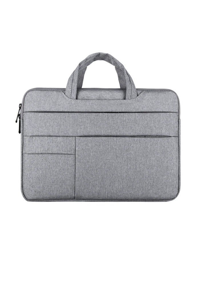 Laptop Sleeve 15'', Shockproof & Waterproof Laptop Case Portable Notebook Sleeve 15 Inch Protective Case Cover Compatible with MacBook Pro Lenovo IdeaPad ThinkPad Dell Latitude, Polyester Multifunctional Computer Bag, Grey  - Image 1