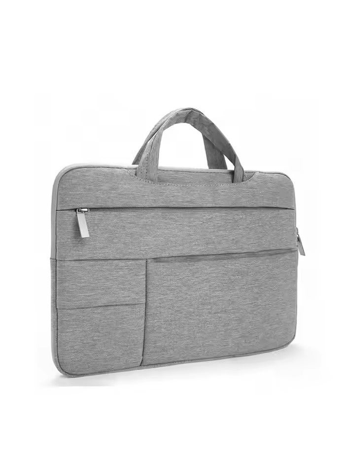 Laptop Sleeve 15'', Shockproof & Waterproof Laptop Case Portable Notebook Sleeve 15 Inch Protective Case Cover Compatible with MacBook Pro Lenovo IdeaPad ThinkPad Dell Latitude, Polyester Multifunctional Computer Bag, Grey  - Image 2