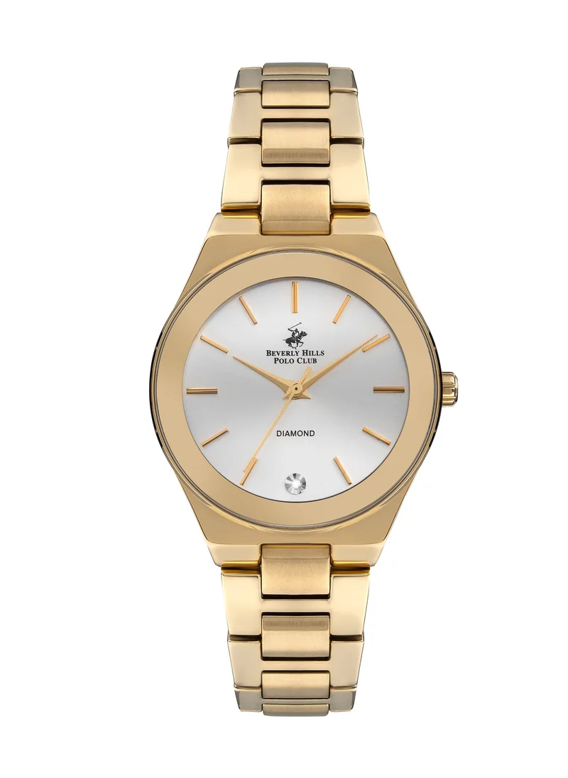 بيفرلي هيلز بولو كلوب BEVERLY HILLS POLO CLUB Women's Analog Silver Sunray Dial Watch - BP3229X.130