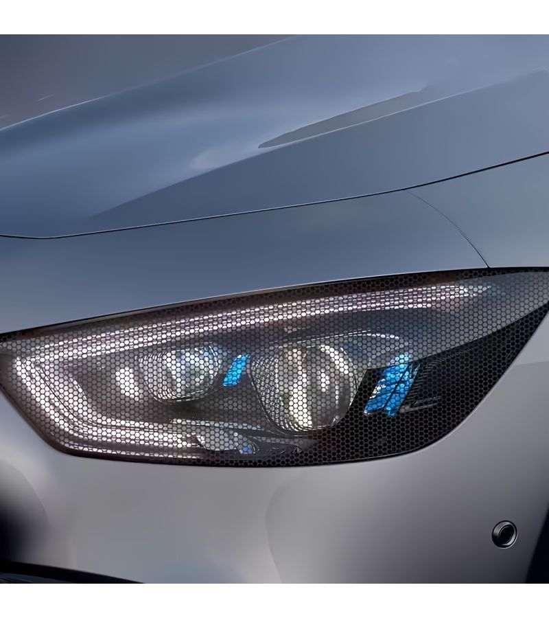 Universal Automotive Honeycomb Mesh Light Film Headlight And Taillight Grid Stickers 120x30cm 47 24x11 81inch Motorcycle Headlight Film Vinyl Waterproof Durable Decorative Decals For Car Light Accessories - Image 3