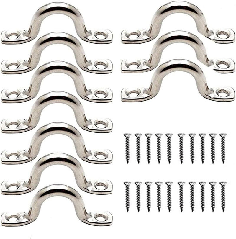 woobles Kayak Pad Eye Kit, Bimini Boat Top Pad Eye Boat Top Pad Eye Deck Loop Strap Tie for Kayak Canoe Rigging 10PCS M5 - Image 1