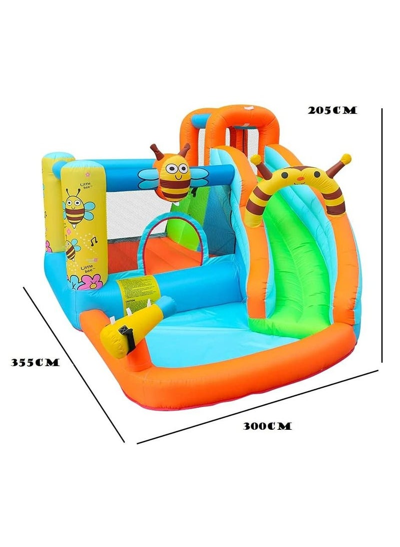 ليموس نفخ ترتد البيت مع منفاخ رش المياه الشريحة بندقية بركة للطفل - Image 2