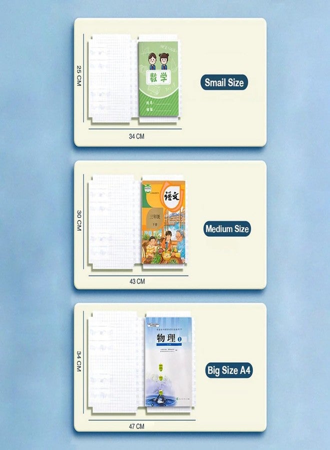 Krushika Enterprise Transparent Paper Sticker Book Cover Film Book Binding Cover [30 Pcs- 3 Different Sizes -10 Each] Waterproof Self-Adhesive Book Cover for Office School Textbook Protective Case (30) - Image 2