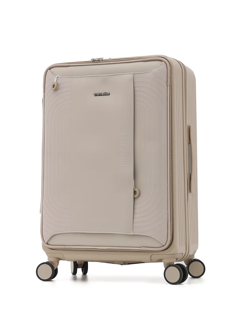 ترافلايت Travelite 4-Piece Hardside Luggage Set 28” Large, 24” Medium, 20” Carry-On + Makeup Bag, Polycarbonate (PC