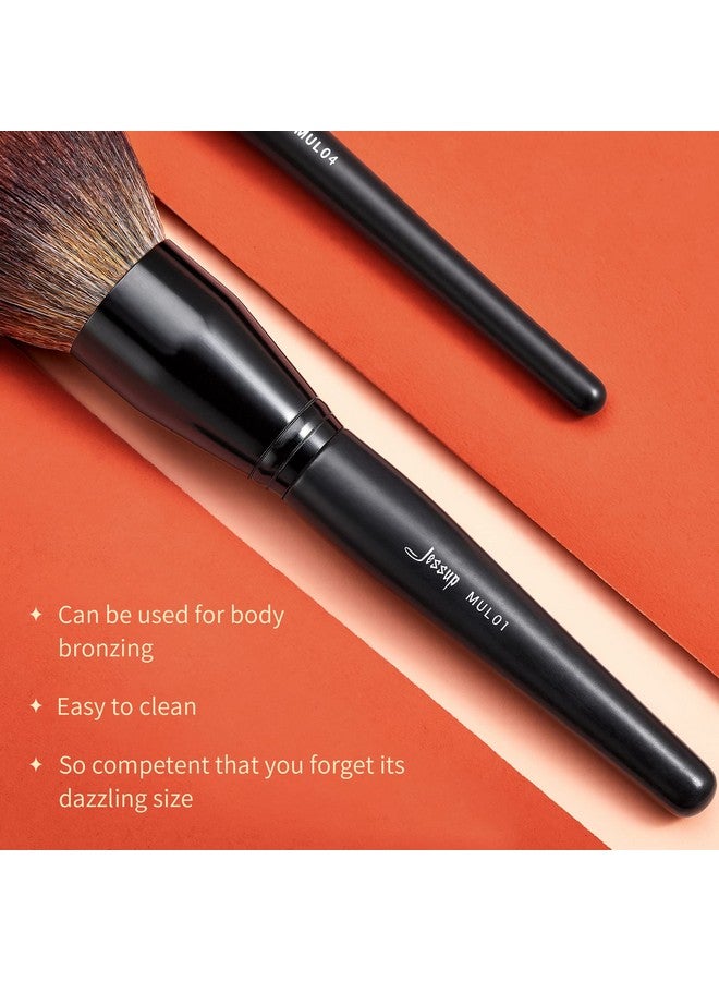 Jessup Powder Makeup Brush Large Finishing Mineral Powder Brush For Full Face Body Makeup Vegan Flawlessly Face Brush For Powder Blush & Bronzer Mul01 - Image 4