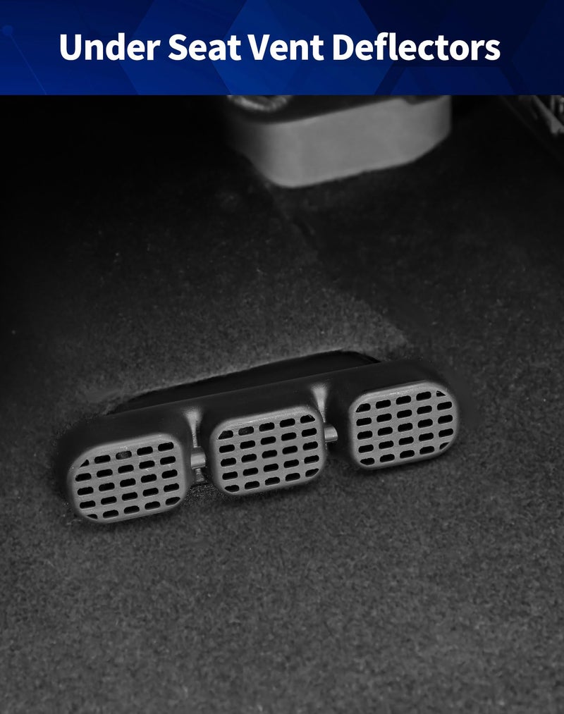 JeCar Under Seat Vent Deflectors Rear AC Vent Directional Extension Fit for Ford Bronco 2021-2023 - Image 3