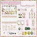Mpanwen Wild One Birthday Decorations Girls 132 Pcs Pink First Safari Jungle Theme Party Supplies for Girl Baby Backdrop Tablecloth Palm Leaves Centerpieces Crown Poster Wall Signs Blocks - Image 4