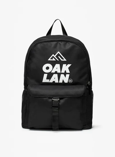 Oaklan by Shoexpress Printed Backpack with Adjustable Straps - 42x15x30 cm