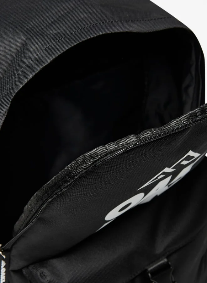 Oaklan by Shoexpress BLACK Printed Backpack with Adjustable Straps - 42x15x30 cm for Men | Best Price UAE