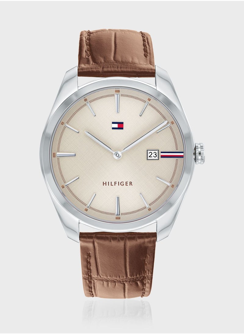 TOMMY HILFIGER Leather Strap Analog Watch  - Image 1