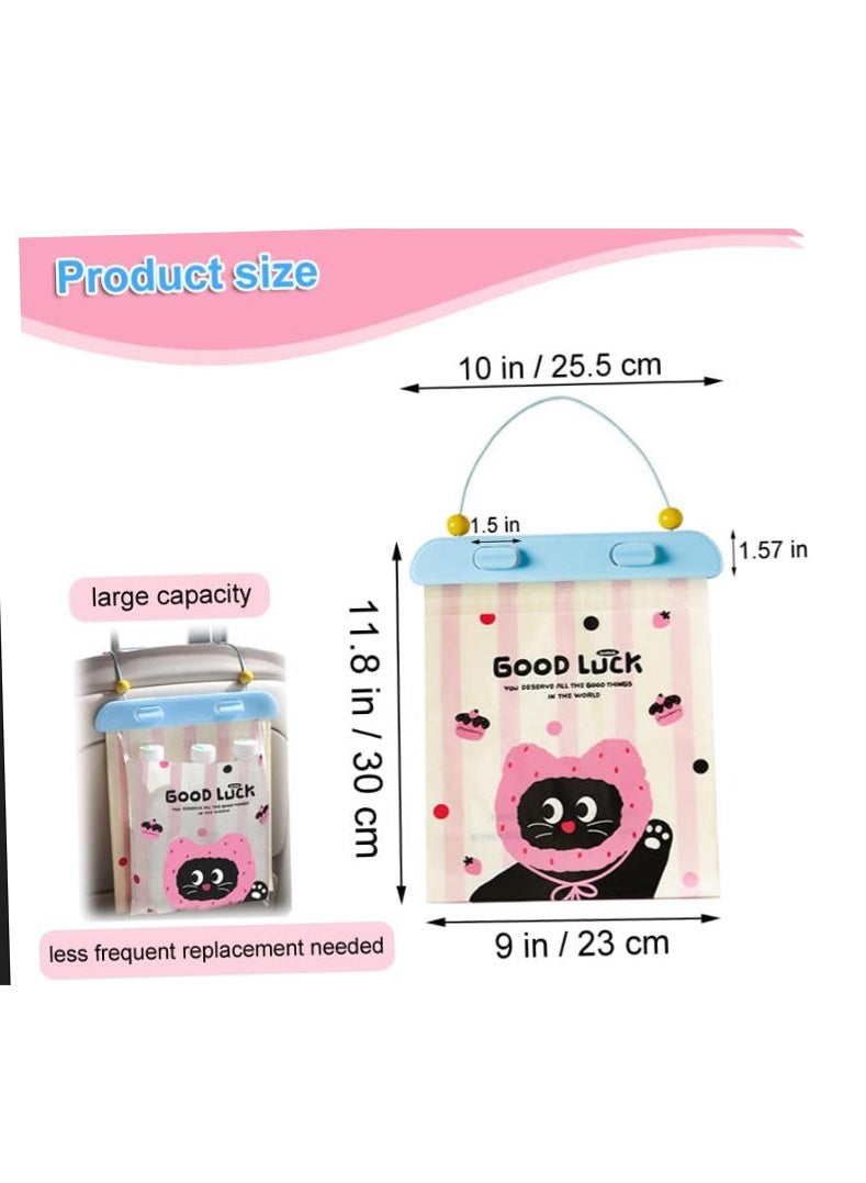 Eilimi 40 Pack Car Trash Bags,Leak-Proof Hanging Car Garbage Bag,Adhesive Seal Automotive Vehicle Trash Bag with Phone Stand Holder,Thick Car Sick Bags for Vomiting,Multi-Use Waste Bag for Home & Outdoor - Image 2