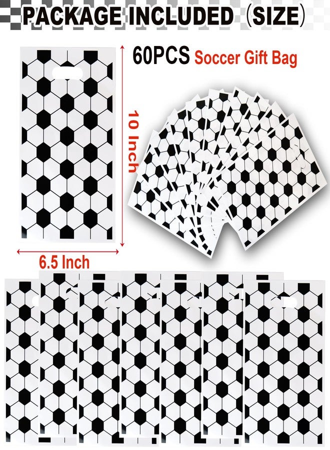 HEPAPATE 60Pcs Soccer Party Favors Bags,Soc cer Goodie Bag,Treat Candy Bags Soccer Theme Gift Bag for Birthday Party Decorations Supplies - Image 2