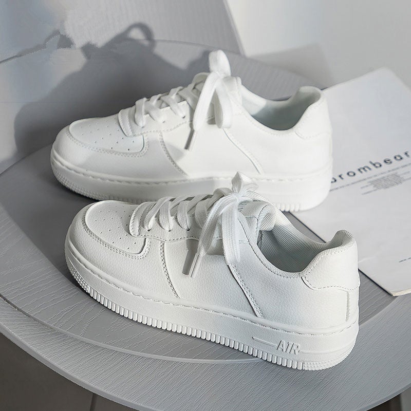 Women's Casual White Sneakers, Fashionable and Versatile for Spring and Autumn - Image 1