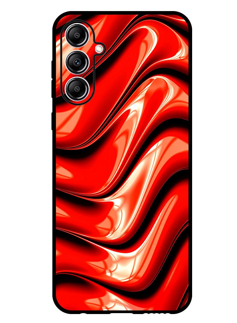 Theodor Protective Case Anti Scratch Shock Proof Bumper Cover For Samsung Galaxy M15 fractal_graphic_red - Image 1