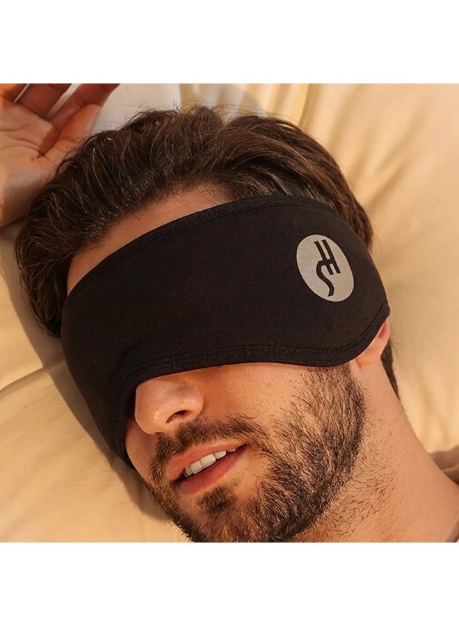 قناع نوم مع سدادات أذن – عصابة نوم مريحة لحجب الضوء للسفر والاسترخاء - Image 3