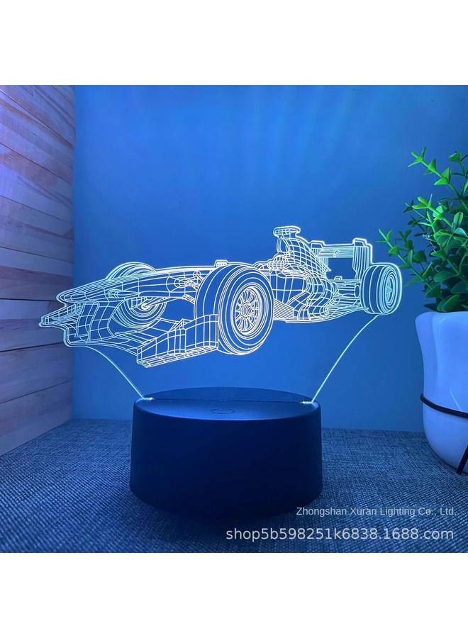 Bluejw 3D Nightlight Foreign Trade New Off-road Vehicle Black Touch Colorful Remote Control 16 Color Creative Table Lamp Bedside Lamp - Image 3