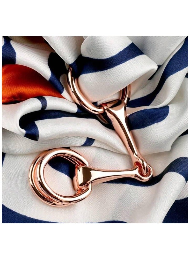 Scarf ring for women, high quality material - imported-Rose Gold - Image 1