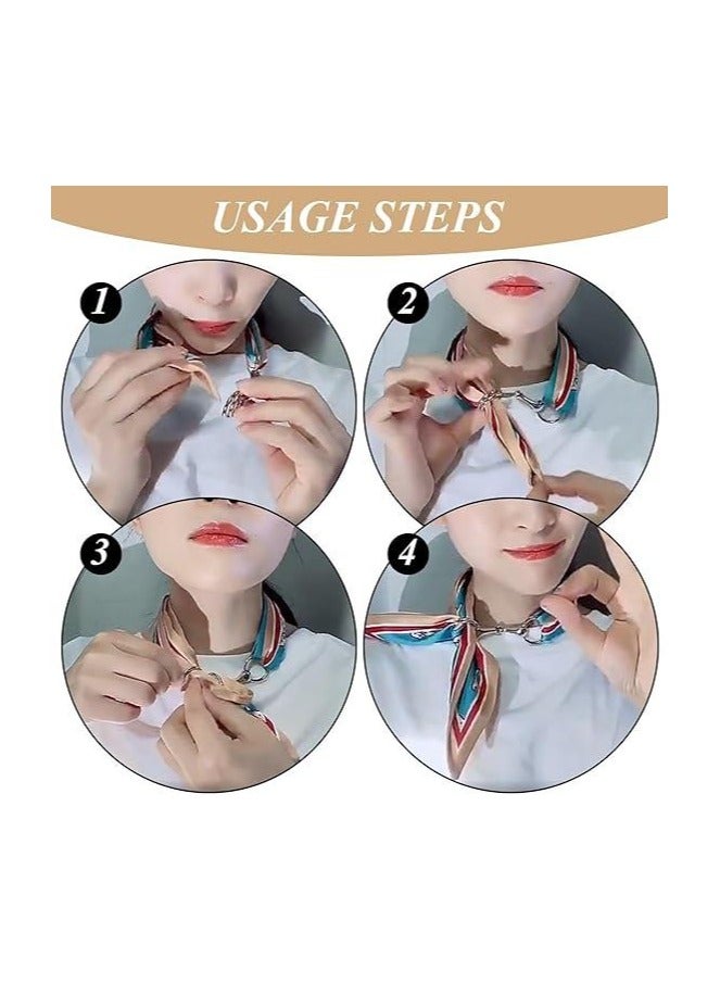 Scarf ring for women, high quality material - imported-Rose Gold - Image 4