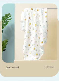 White with Snail Animal Pattern