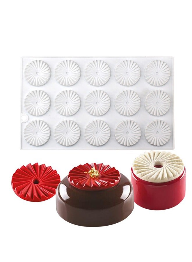 15-panel Pleated Fondant Moulds Origami Mousse Cake Mould French Baking Chocolate Cake Silicone Moulds - Image 2