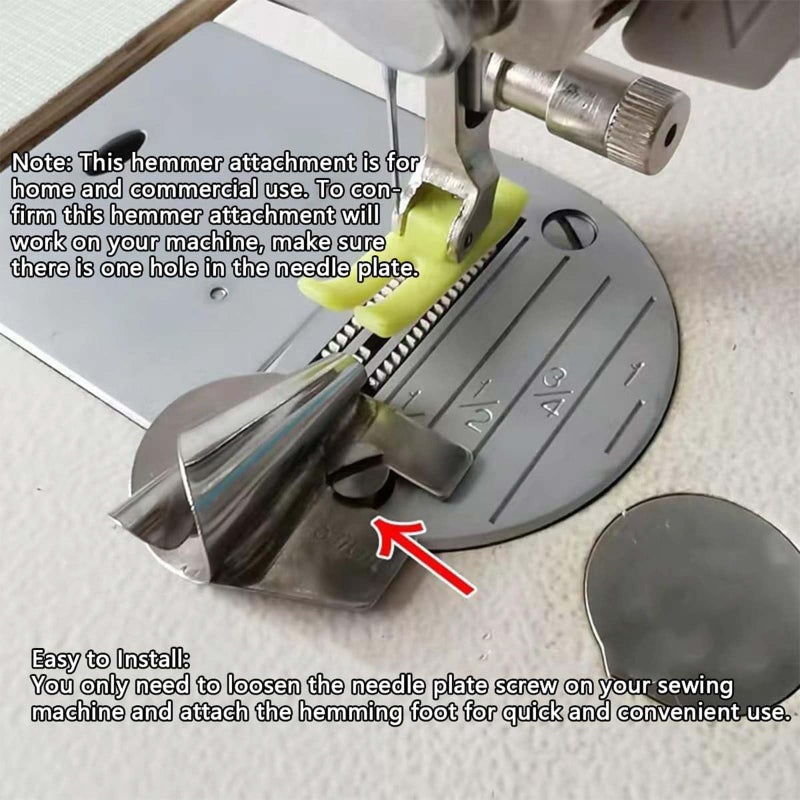 Desolio Universal Sewing Rolled Hemmer Foot - Precision Edge Stitcher-Rolled Hemmer Foot - Rolled Hem Hammer Foot for Sewing Machine (3/4/5/6MM (4Pcs)) - Image 4