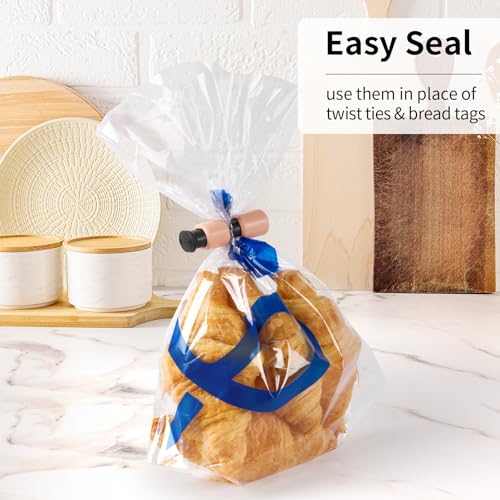 VALUCKEE 10 Pack Squeeze and Lock Bread Bag Clips, Bread Clips Resuable, Bag Clip for Food Storage, Sturdy Bread Cilp, Heavy Plastic, Handy Bags Cinch, Easy to Use with Bags Closures, 10 Colors - Image 4