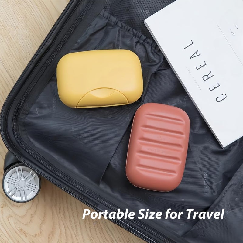 YKuzLx 3 Pcs Travel Soap Case, Colorful Portable Soap Holder for Home, Bathroom, Hiking, Camping, Outdoor (Red, Yellow, Navy Blue) - Image 5