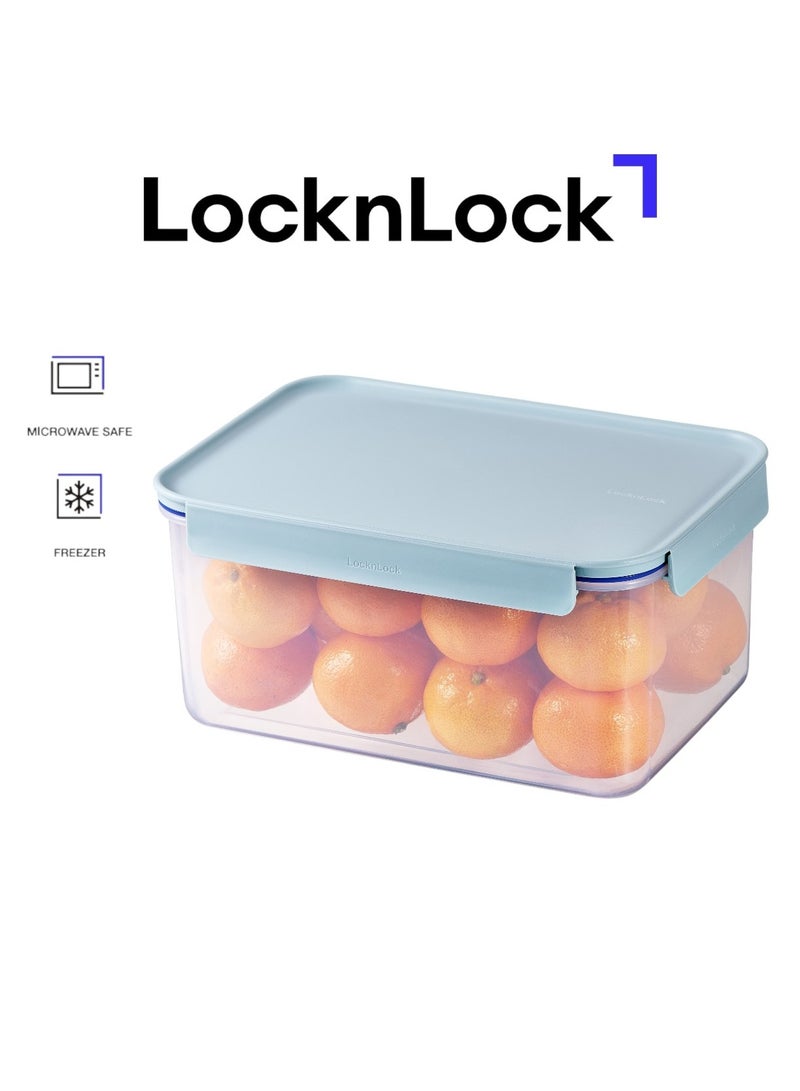 LocknLock لوكن لوك كلاسيك بلس مستطيل لحفظ الطعام - 4.4 لتر بالنعناع، قفل بأربع جوانب، قابل للتكديس ومضاد للتسرب - Image 1