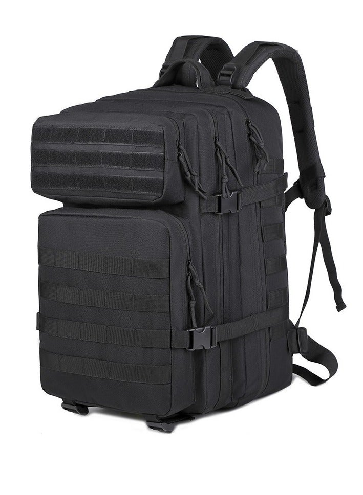 Soofam Large Capacity Outdoor Multifunctional Tactical Backpack Sports Bag Camouflage Travel Bag Hiking Backpack Black  - Image 1
