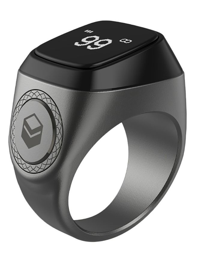 Smart Tasbih Zikr Plastic Ring 22 MM Black  - Image 1