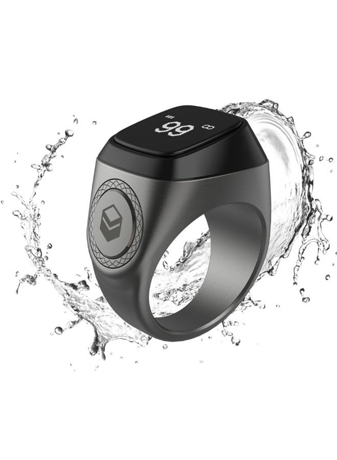 Smart Tasbih Zikr Plastic Ring 22 MM Black  - Image 2