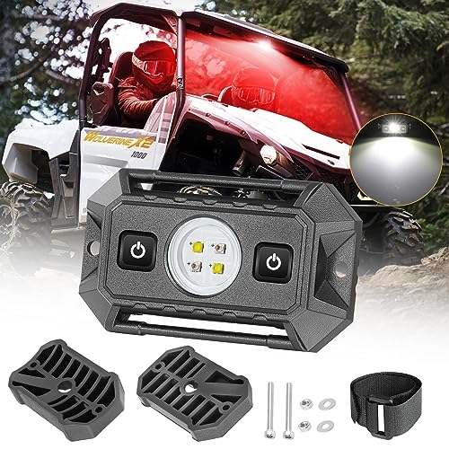 Rfroad Lighting UTV Dome Light, Rfroad lighting 12v Universal Roll Bar Mount Led Lights UTV Interior Dome Lights Utility Roll Cage Map Light for UTV ATV Polaris RZR Can-Am Golf Cart SXS Cab - White/Red - Image 1