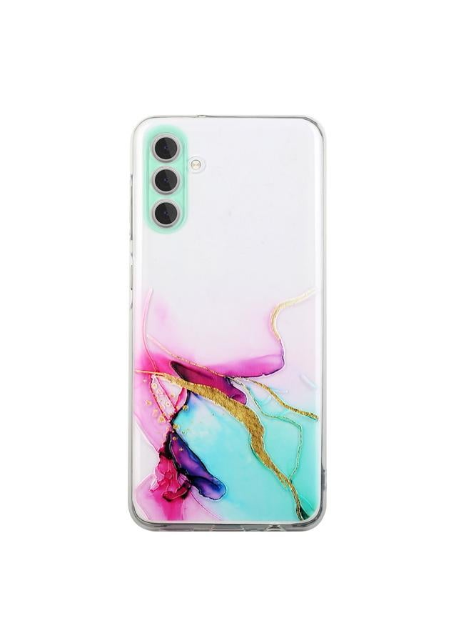 S-TOP Case For Samsung Galaxy A34 5G Hollow Marble Pattern TPU Precise Hole Phone Protective Case - Image 1