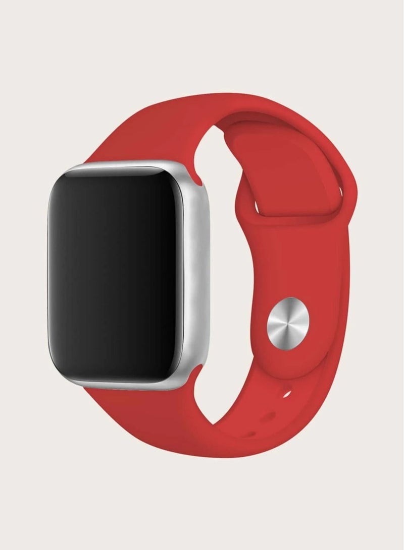 Apple Watch Band Replacement Strap For Series 5/6/7 42/44/45mm Red - Image 1