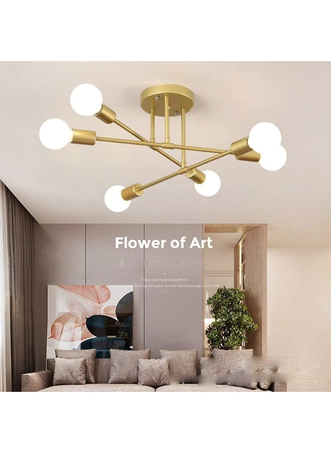 Generic AFN LIGHTINGS Modern Chandelier 70CM Ceiling Light Creative Lighting Ceiling Chandelier Warm and Romantic Golden Bedroom Modern Minimalist Personality Living Room Dining Room Ceiling Lamps  - Image 4