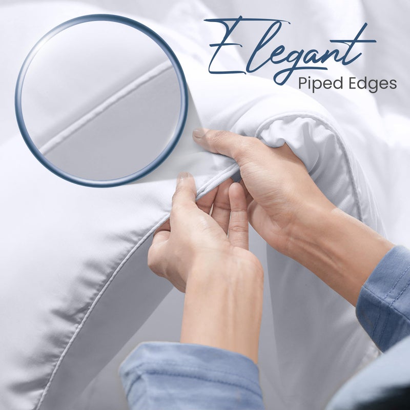 Utopia Bedding Comforters Twin XL Size, All Season Duvet Insert, Down Alternative Box Stitched Bed Comforter with Corner Tabs, Machine Washable (White) - Image 5