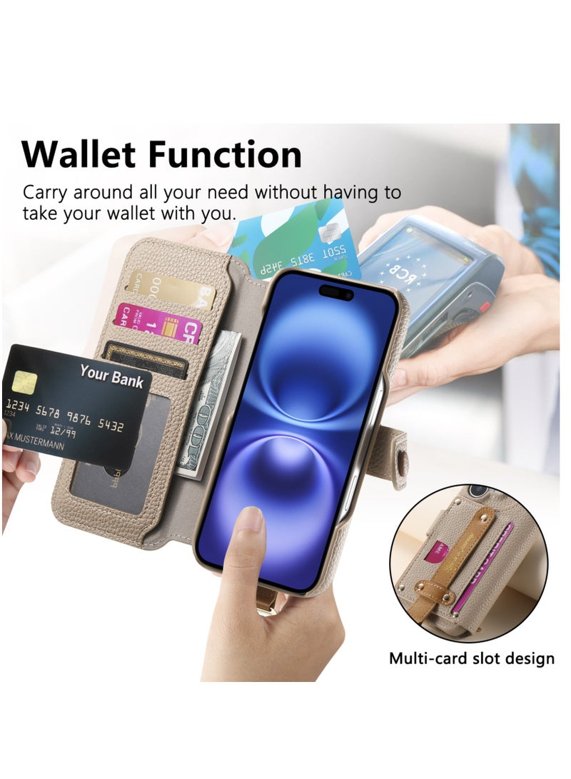 YANCI iPhone 16 Pro Case, iPhone 16 Pro Wallet Case with Card Holder,iPhone 16 Pro Phone Cover,Leather Flip Folio Case for iPhone 16 Pro 6.3'' - Image 2