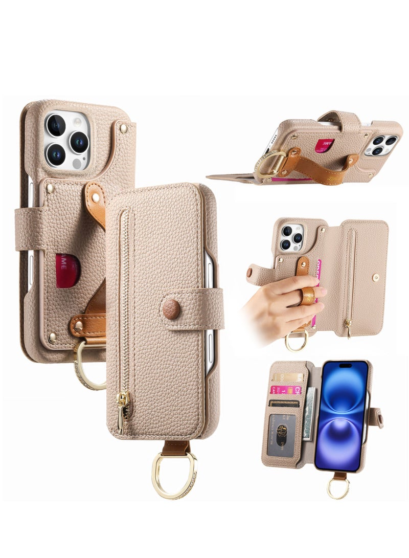 YANCI iPhone 16 Pro Case, iPhone 16 Pro Wallet Case with Card Holder,iPhone 16 Pro Phone Cover,Leather Flip Folio Case for iPhone 16 Pro 6.3'' - Image 1