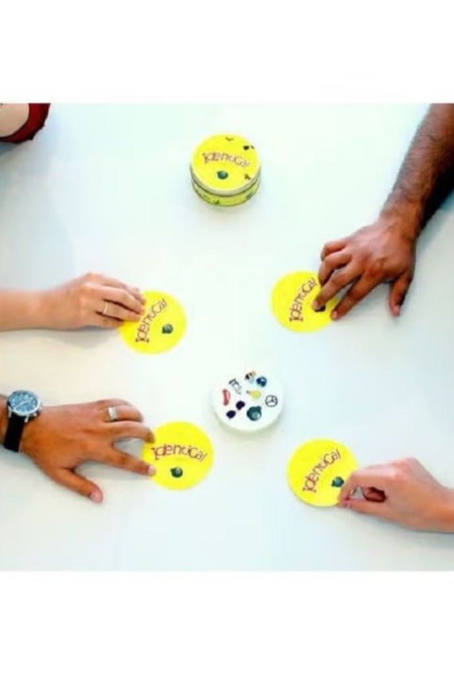 "Identical Card Game – A fast-paced and fun observation challenge for parties! Race with friends and family to spot the matching symbol among 55 colorful and creative cards."Board games, family games, group games, games for friends, card games, games for friends and family - Image 4