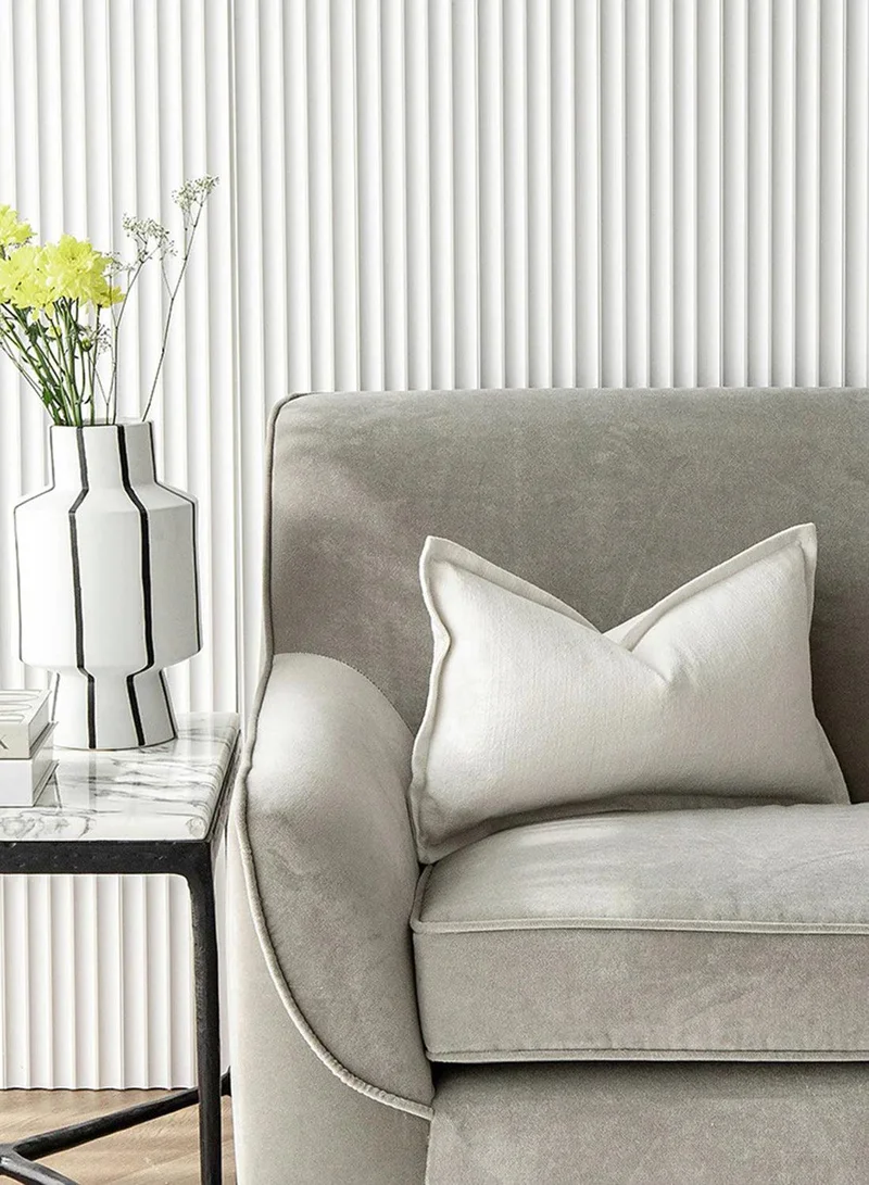 KNOT HOME Cushion Dorothy Bianca II (with filler) Pillow Knot Home Cover Set for Modern Sofa Contemporary Living Room Bedroom and Office Soft Washable