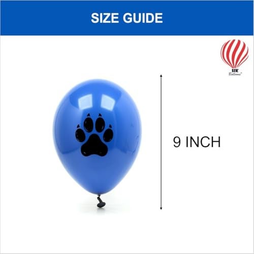 HK Balloons 50Pcs Paw Printed Balloons Dog Paw Latex Balloons with Blue Confetti Balloons puppy Birthday Baby Shower Celebration Party Decoration - Image 3