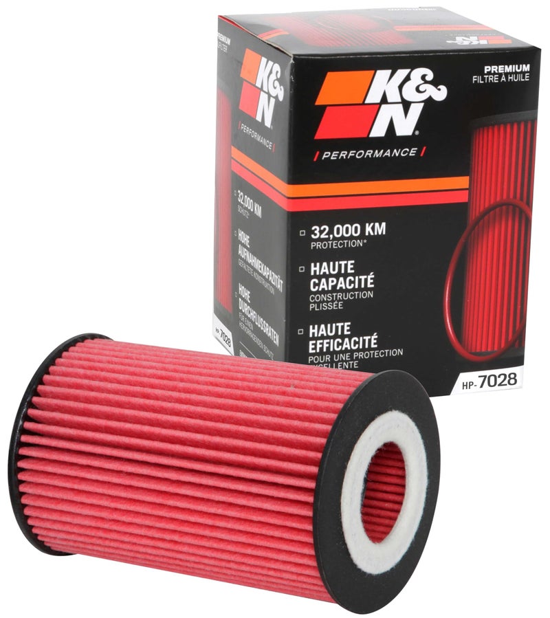 K&N Premium Oil Filter: 20,000 Mile Engine Protection, High Capacity/High Efficiency: Compatible with MERCEDES BENZ/FREIGHTLINER/DODGE/JEEP (See Product Description for Select Description), HP-7028 - Image 1