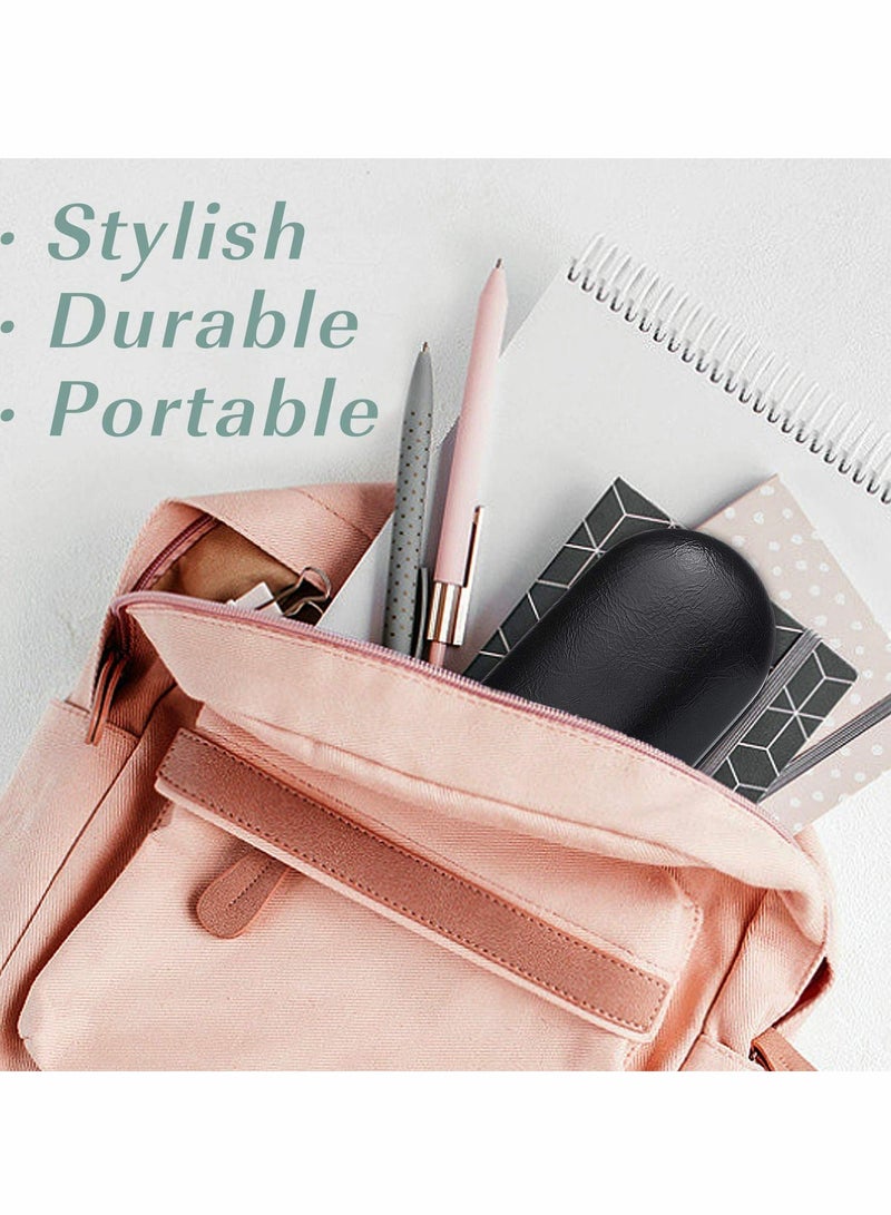 Double Eyeglass Case,  Contact Lens Case with Mirror Tweezers Remover, 2 in 1 Double Sided Portable Contact Lens Box Holder Container Soak Storage Kit Sunglasses Pouch for Men  Women - Image 3