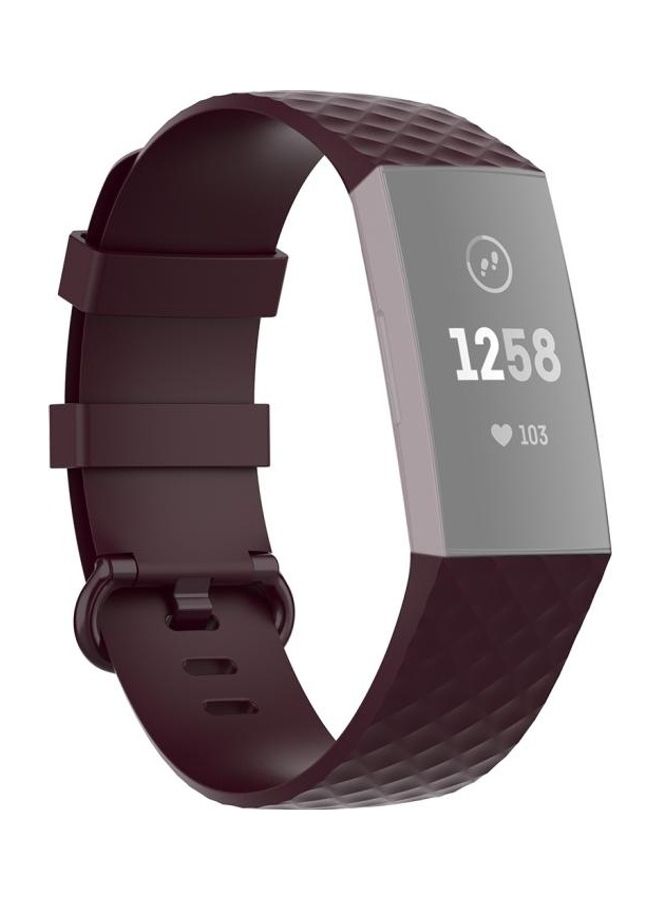 BGM TPU Wrist Strap Watch Band For Fitbit Charge 4 / Charge 3 / Charge 3 SE Rosewood - Image 1
