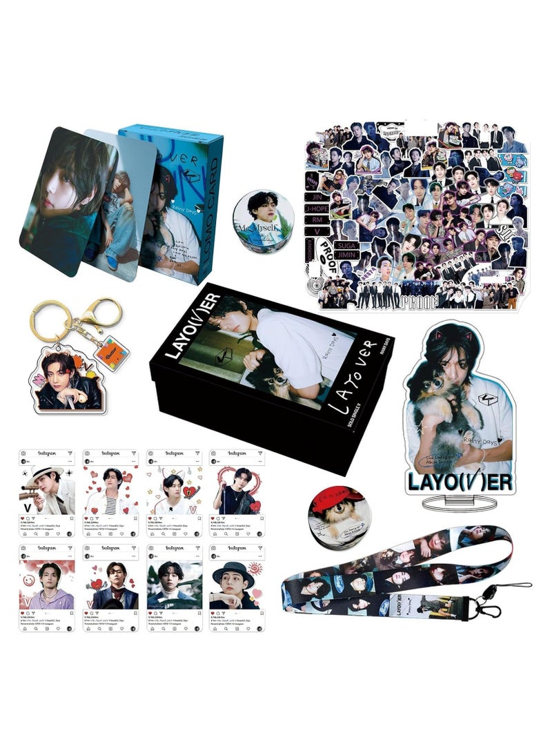 general V LAYOVER FRIENDS Album Photo Cards BT K-Pop V Kim Tae Hyung Merchandise Gift Set - Image 1