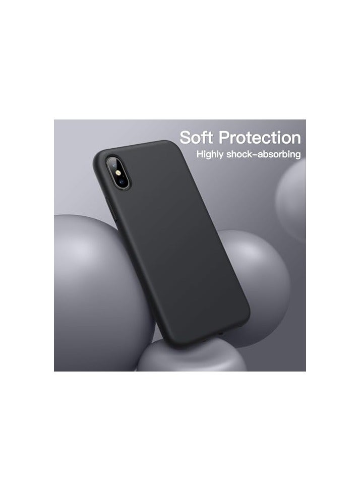 JETech Silicone Case for iPhone X, iPhone XS, 5.8-Inch, Silky-soft touch Full-Body Protective Case, Shockproof cover with Microfiber Lining (Black) - Image 2