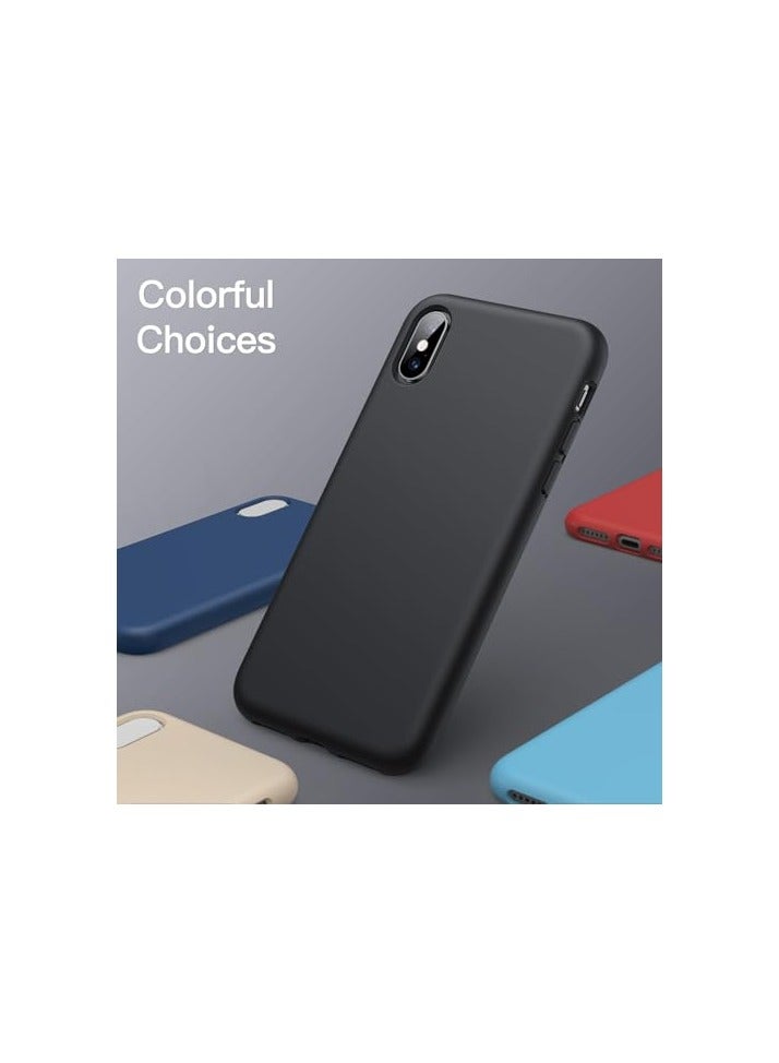 JETech Silicone Case for iPhone X, iPhone XS, 5.8-Inch, Silky-soft touch Full-Body Protective Case, Shockproof cover with Microfiber Lining (Black) - Image 3