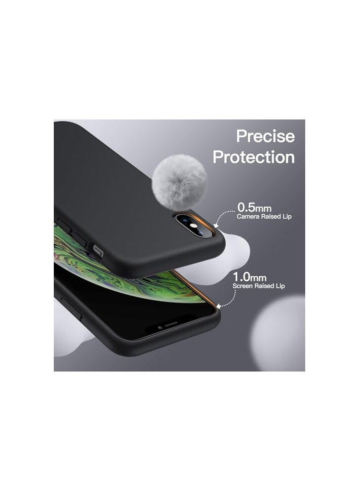 JETech Silicone Case for iPhone X, iPhone XS, 5.8-Inch, Silky-soft touch Full-Body Protective Case, Shockproof cover with Microfiber Lining (Black) - Image 5