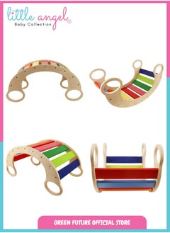 Wooden Rocker for Kids Rainbow Balance Board Climbing Arch Frame Toddler Indoor Play Gym Rocking Balance Board Toy - pzsku/ZE86FB39D2752E4E5665CZ/45/_/1740644606/e44ba222-426b-4a05-b51f-f1e0cb892f41